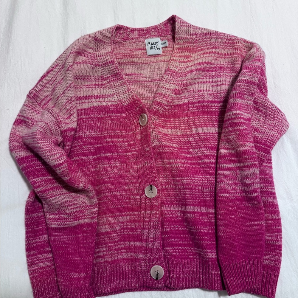 Princess Polly Pink Gradient Button Front Cardigan